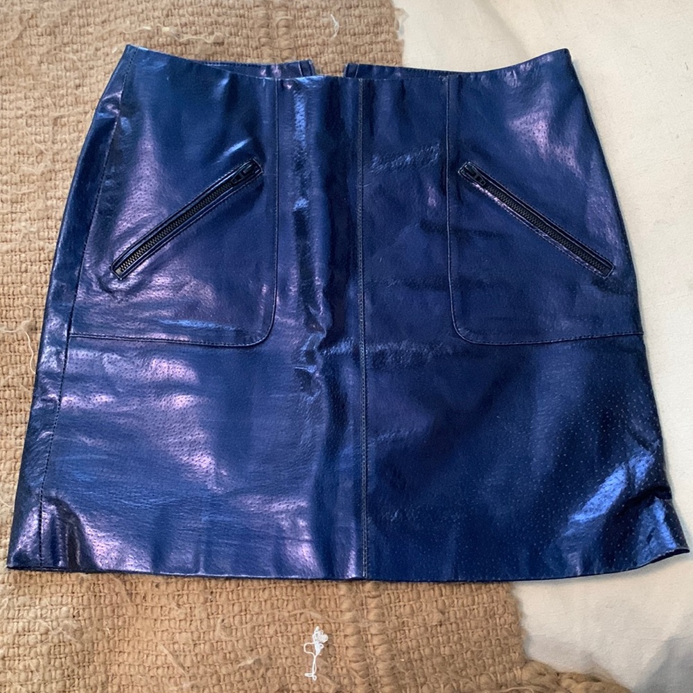 Vintage Blank NYC purple faux leather mini skirt